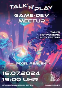 Talk & Play - Pixel-Perlen plakat
